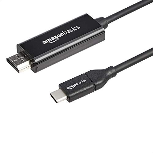 Amazon Basics USB-C to HDMI adapter cable (Thunderbolt 3 compatible) 4K @30 Hz - 30.5 cm
