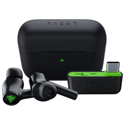 Razer Hammerhead HyperSpeed - Auriculares Gaming Inalámbricos Multiplataparama con Licencia para Xbox (HyperSpeed Wireless, Cancelación Activa del Ruido) Negro
