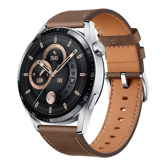 HUAWEI Watch GT 3 46mm Smartwatch, Reloj Deportivo, con monitorización SpO2, con Pantalla Grande, Reloj Entrenamiento, Reloj Inteligente, Versión Española, Marrón