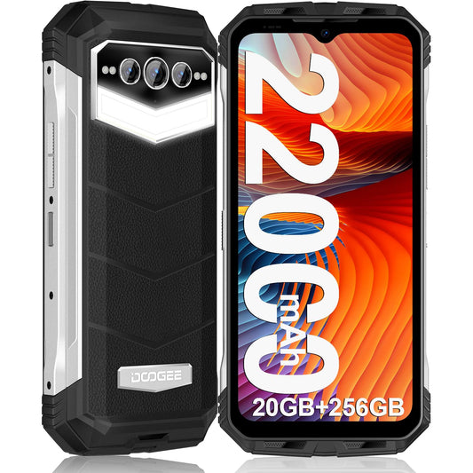 DOOGEE S100Pro [2023] Móvil Resistente 22000mAh Batería 33W, 20GB+256GB Helio G99, Cámara 108MP+Visión Nocturna 20MP, 6,58" FHD+, Android 12 Moviles Rugerizados IP68 IP69K/NFC/OTG/Huella Dactilar