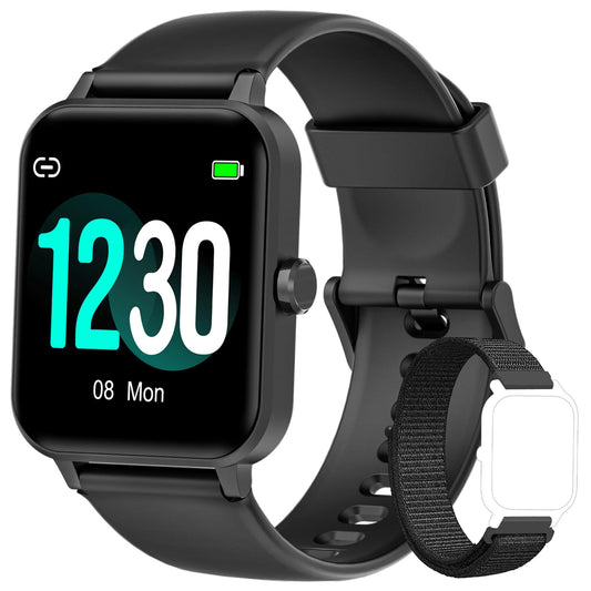 Blackview Smartwatch, Reloj Inteligente Hombre Mujer - Oxímetro de Pulso (SpO2) Sueño | Esfera de Reloj de DIY | Caloría Podómetro | 1,83" Pulsera Actividad para Android iOS (Versión Mejorada)